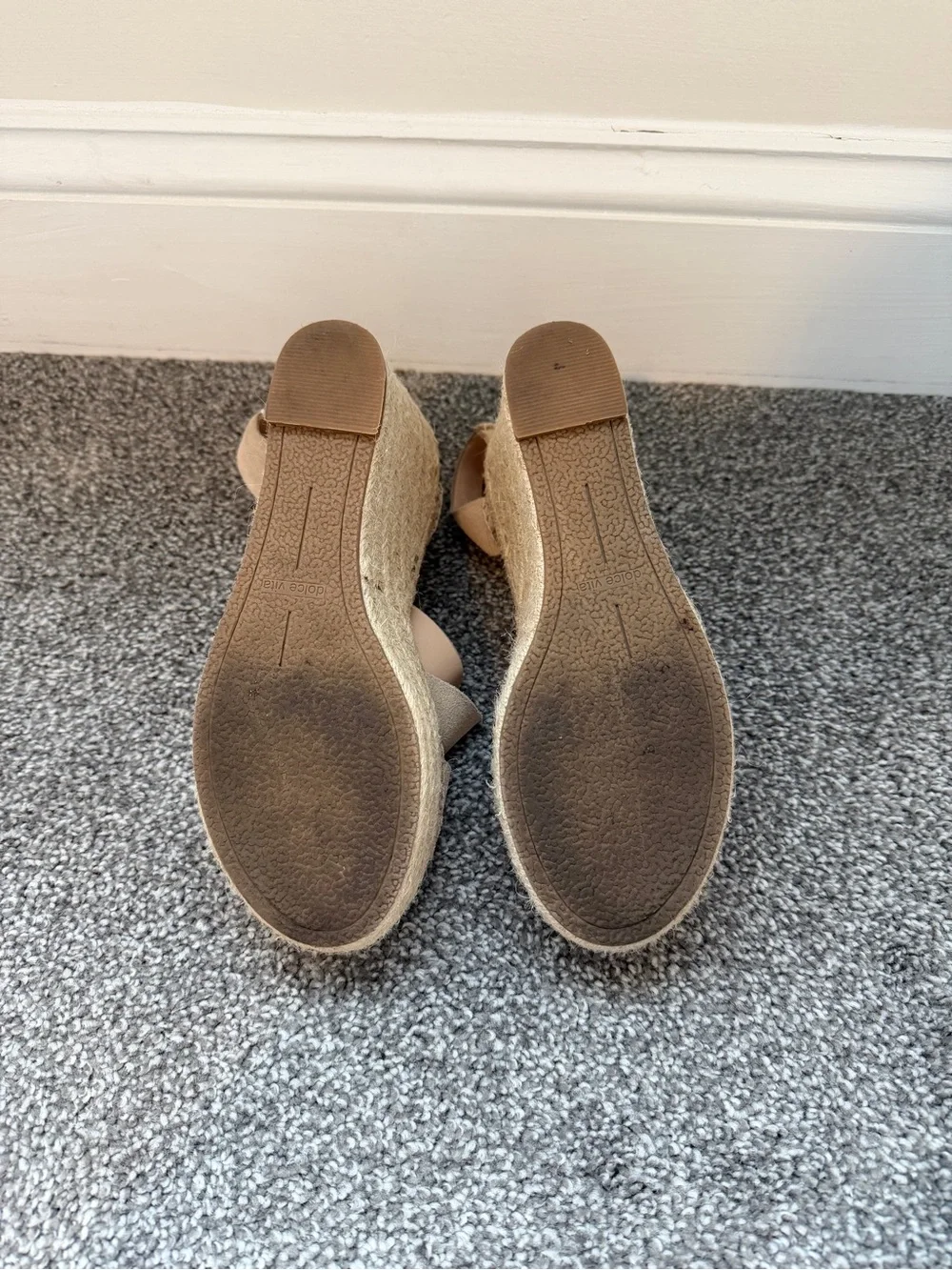 Dolce Vita Beige Espadrille Wedge Sandals